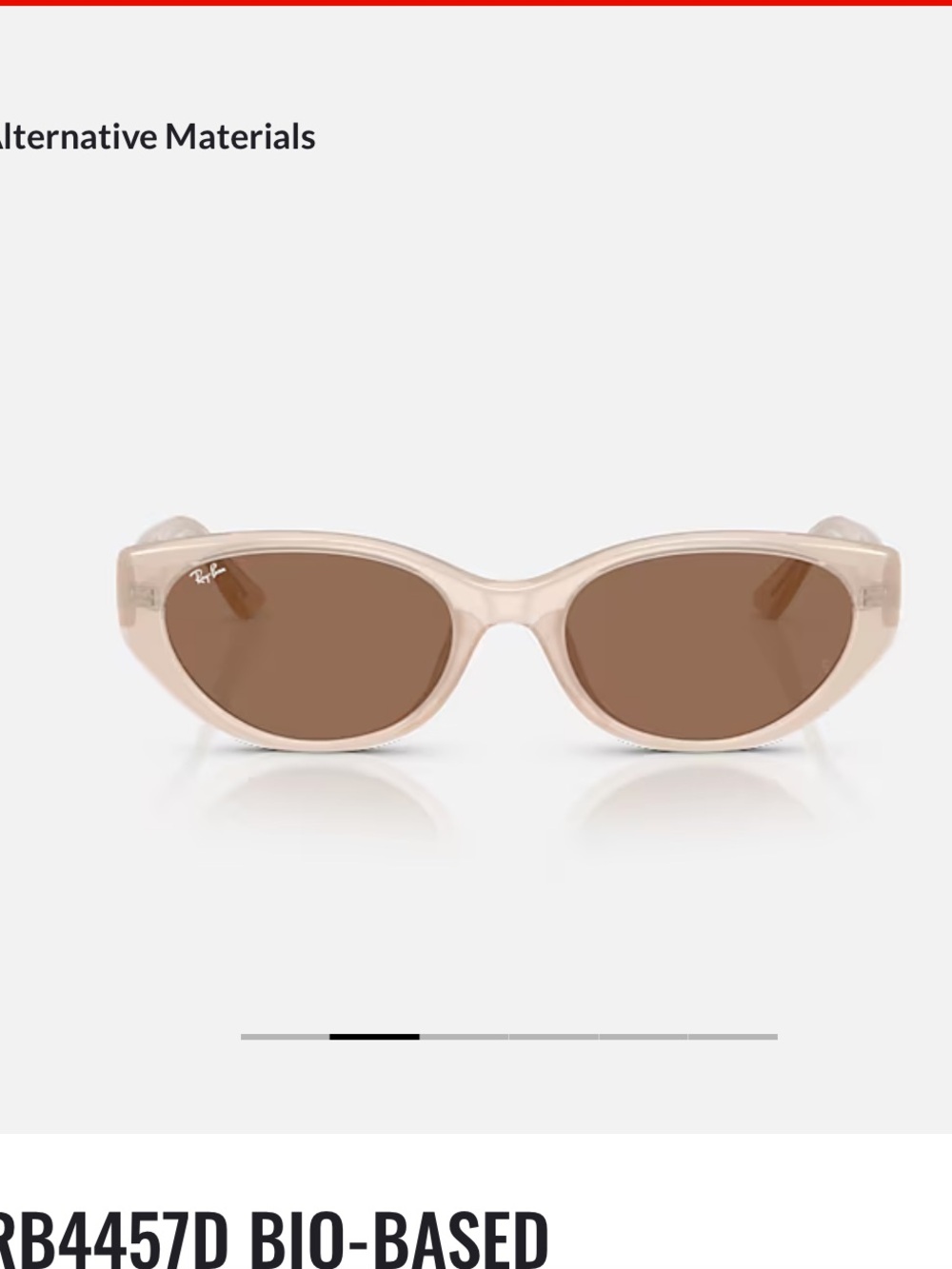 Ray-Ban Women's Beige Frame Sunglasses - Picture 3 of 4